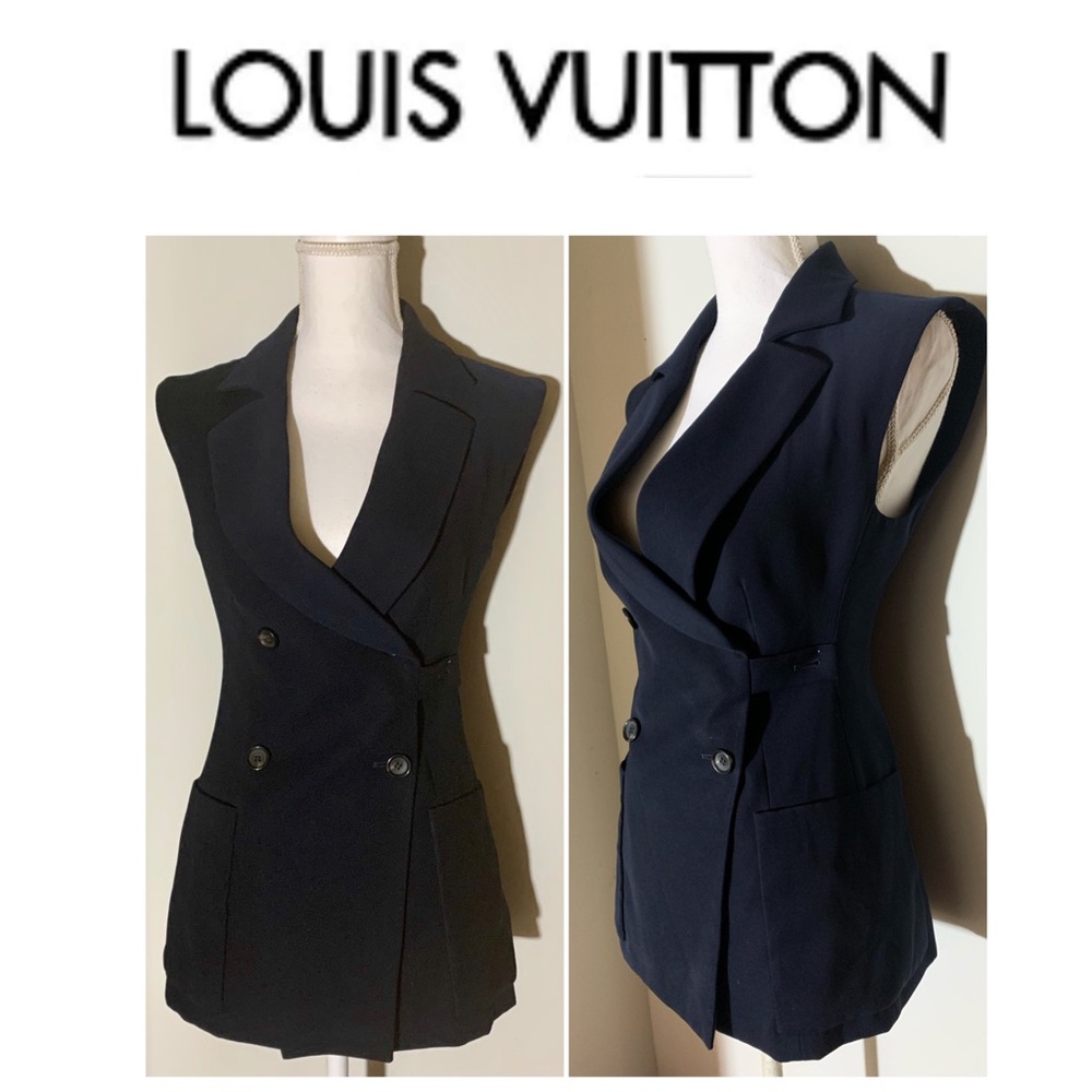 Louis Vuitton double breasted sleeveless blazer
